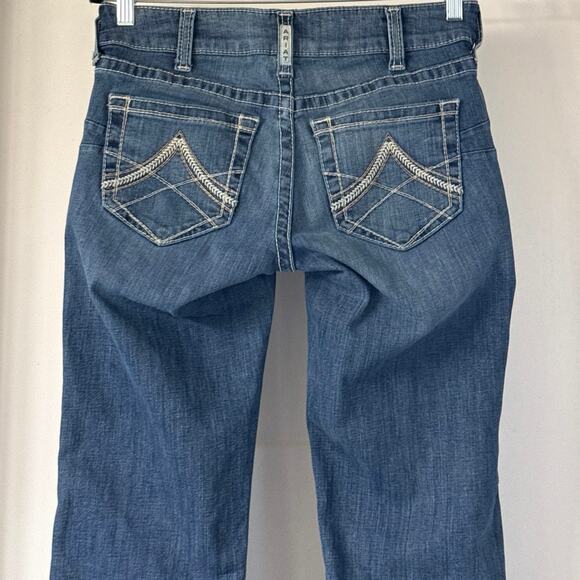 Ariat REAL Womens Size 28L Mid-Rise Icon Straight Leg Jean in Rainstorm 10017217 - Picture 10 of 13